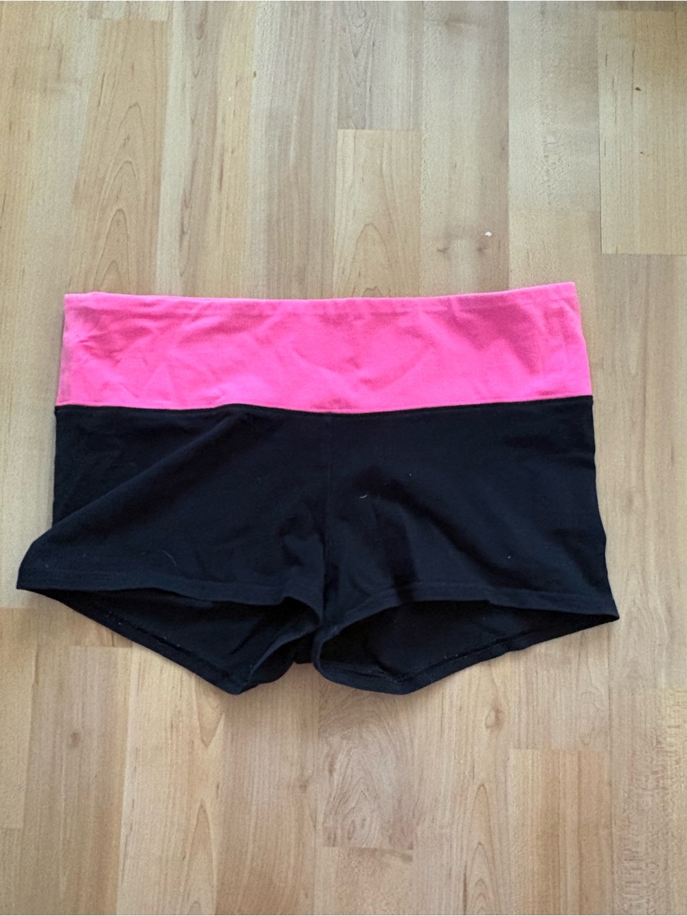 TNA Black Shorts with Pink Waistband